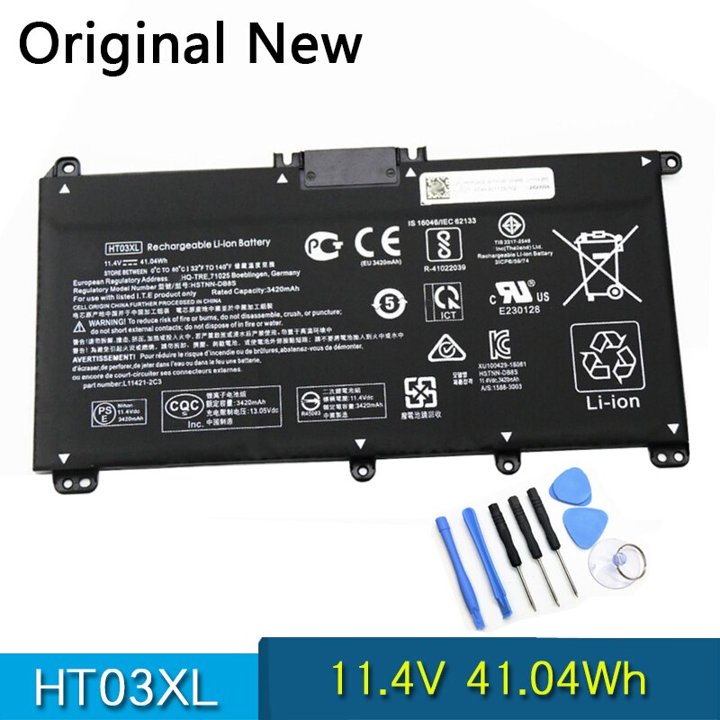 Batería Original HT03XL para HP Pavilion 14-CE 15-CS 14S 15S X360 HSTNN-DB8R/UB7J/LB8M/IB8O L11421 L11119-855 250 255 G7 TPN-Q207