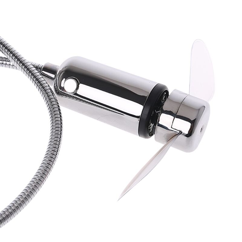 Flexible Gooseneck USB LED Clock Fan with Real Time Display For Notebook PC 40JB