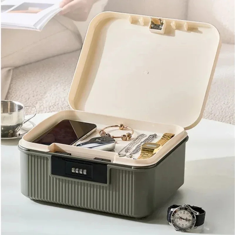 Household Valuables Storage Box, Privacy Documents Safe, Car Password Lock Box, Secure Portable Organizer
