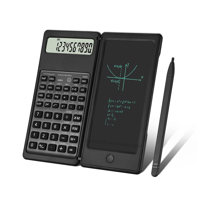 Portable Function Calculator&amp;LCD Writing Tablet Digital Drawing Pad 12 Digits Display with Stylus Pen Erase Button Function