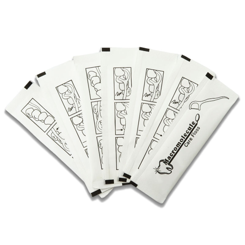 100 stuks tandzijde met tandenstokjes, wegwerp tandzijde, ideaal voor hotel, reis en gezin. individuele verpakking.