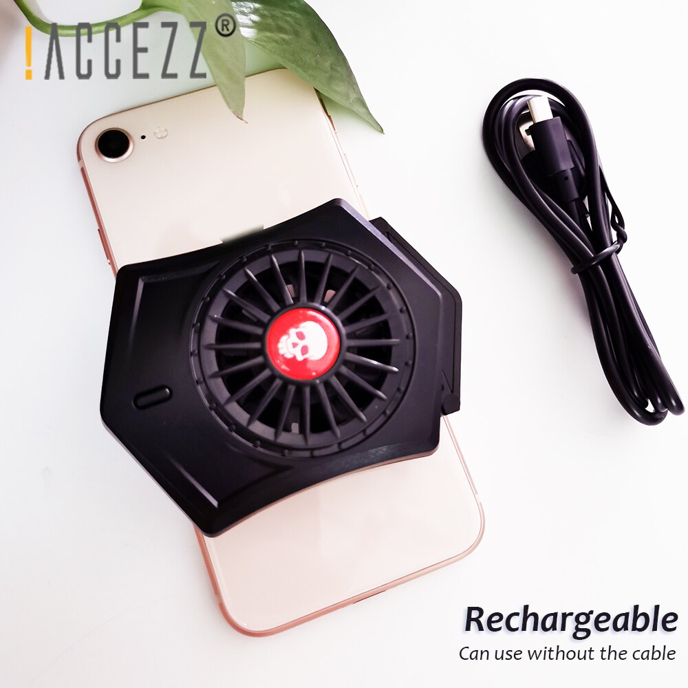 ! ACCEZZ Radiator Gaming Draagbare Ventilator Mobiele Telefoon Cooler Koellichaam Led Voor Iphone 11 Pro Max 8 7 6 Xiaomi universele Cooling Pad
