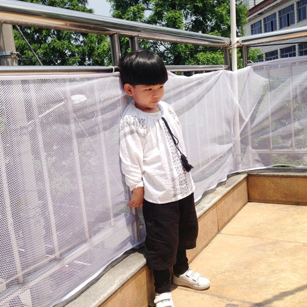 3m With Tying Ropes Rail Balcony Baby Fence Adjustable Kids Stairs Safety Net Indoor Outdoor Sturdy Fall Protection Thick Mesh