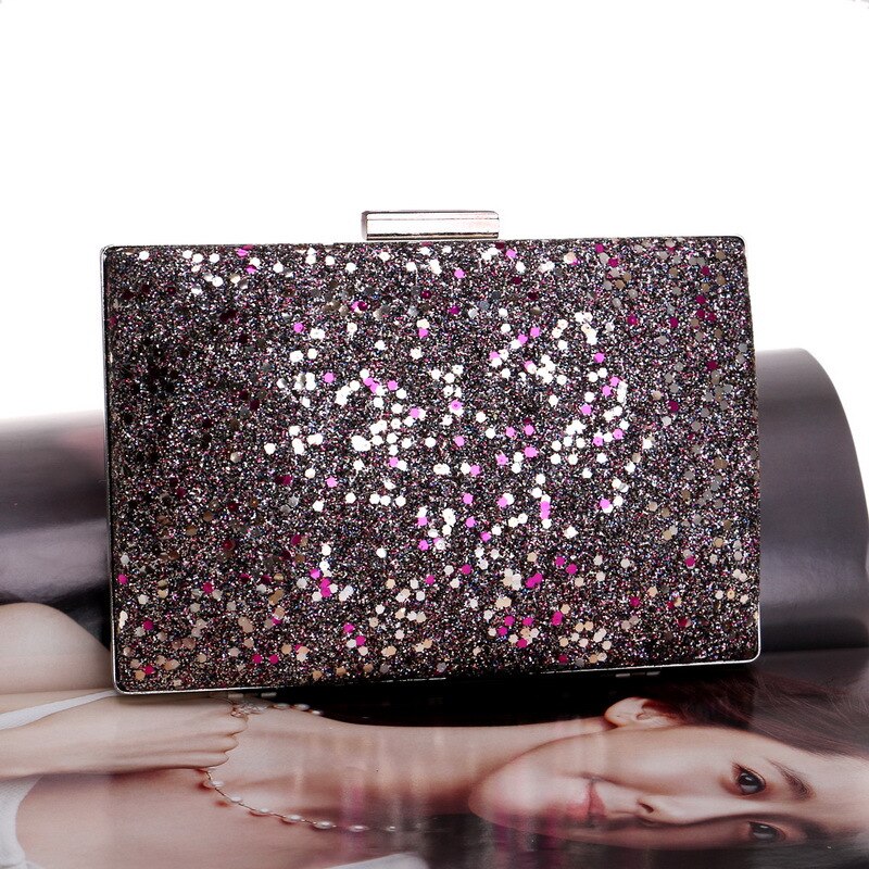 Mode Kleine Vrouwen Clutch Kroon Diamanten Dame Avondtassen Met Ketting Schouder Purse Rood/Zilver/Zwart/blauw/Goud Avondtasje: Hot Pink