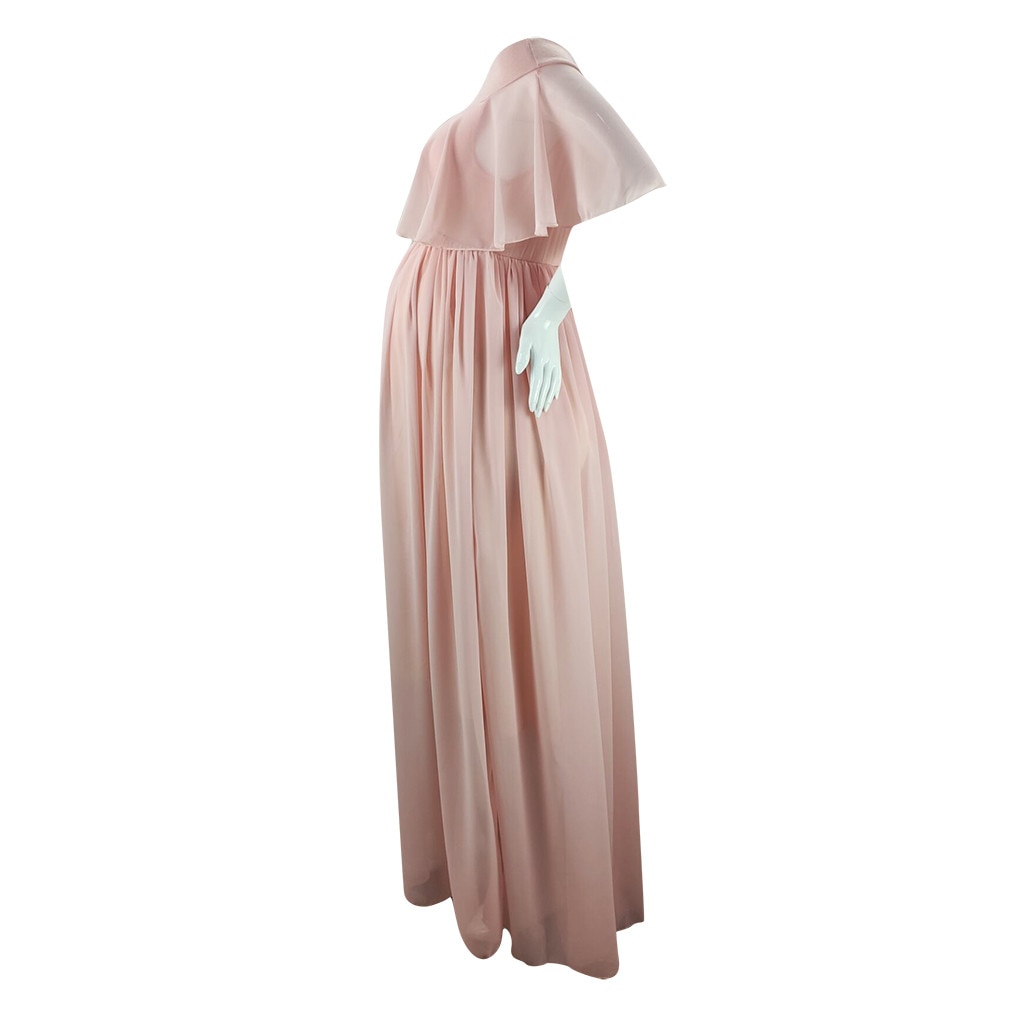 BUOYDM Dames Zwangere Fotografie Jurk Lange Chiffon