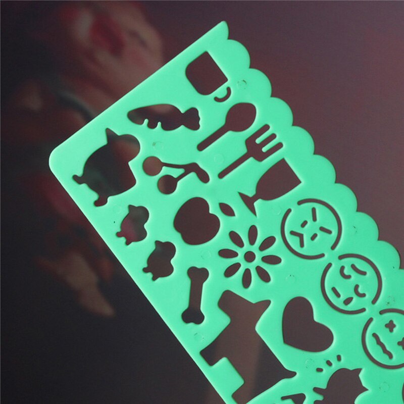 4 stk slik farve sød kunst grafik symboler tegning skabelon brevpapir lineal studerende børn tegning stencil lineal brevpapir