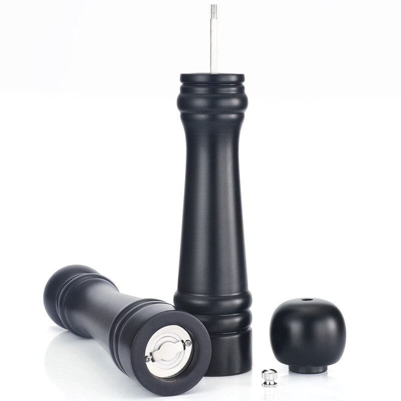 5" 6" 8" 10" Salt and Pepper Grinder, Solid Wood Spice Pepper Mill with Strong Adjustable Ceramic Grinder Kitchen Cooking Tools