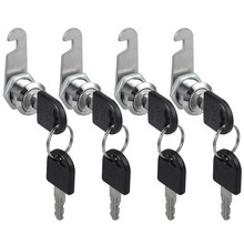 16/20/25/30mm Latch Cam Lock Door Barrel 90 Degree With 2 Key 8mm Hole Suitable For Filing Cabinet Locker Drawers