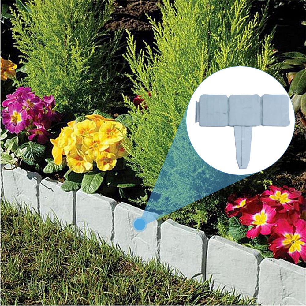 Plant Border Garden Lawn Edging Plastic Garden Lawn Edging Garden Border Plastic Fence Plant Bordering Gardening Stone Effect