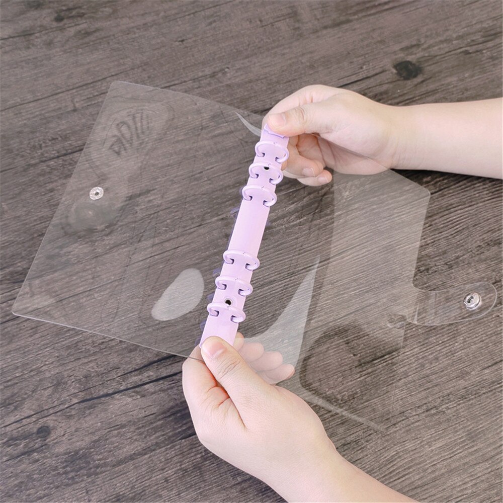 A5 A6 Loose-Leaf Notebook Cover PVC Notebook Diary Bullet Cover 6 Hole Binder Clip Notebook Office Planner Korean Stationery