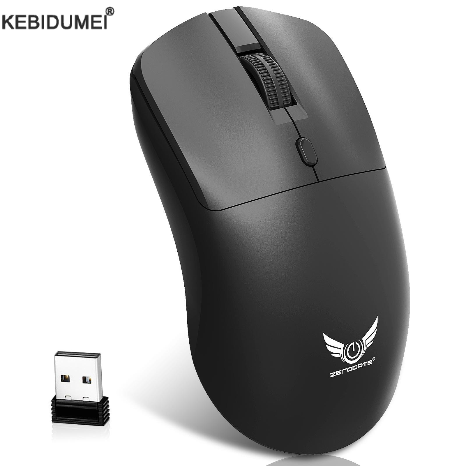 2.4G Wireless Mouse Ergonomic Gaming Mouse 800/1200/1600DPI 4 Mute Buttons Mice for iPad PC Laptop Tablet Phone Computer