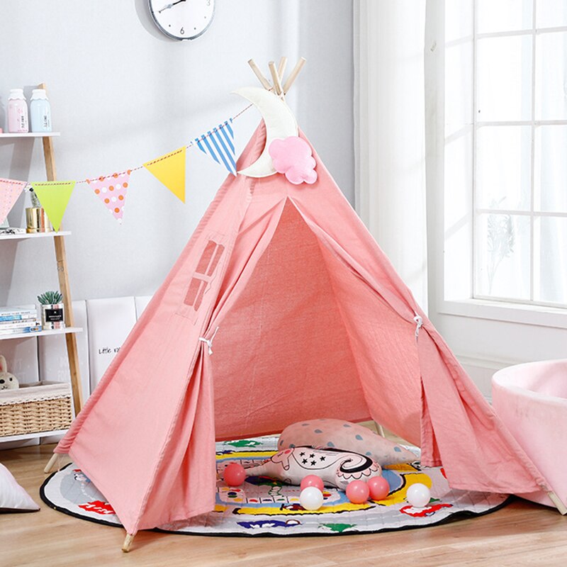 Winter Portable Children's Tent Teepee Tent toys For girls Kids Tipi Play House Wigwam For Children Kids Tents outdoor sports: Pink only Tent / 1.35m