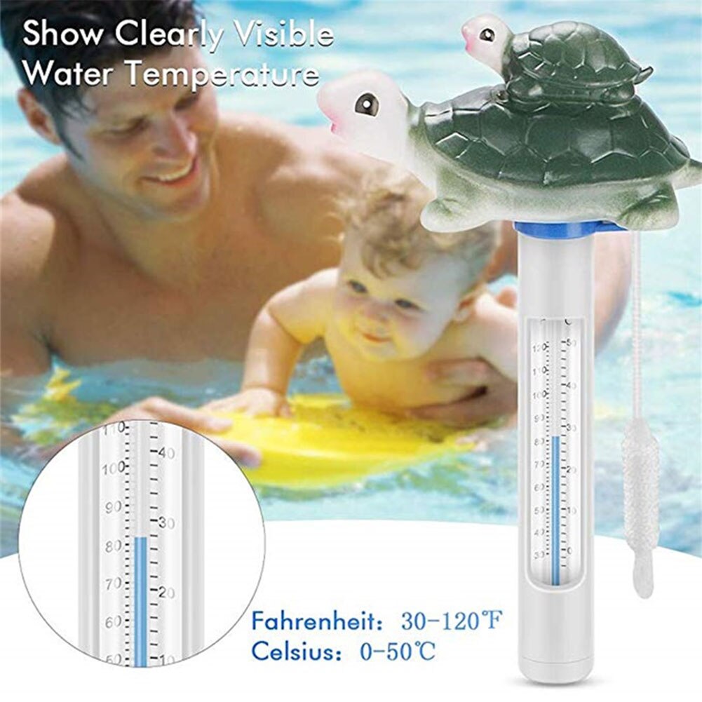 Swimming Pool Accurate Home Animal Shape Fish Pond Baby Bathtub Spa Floating Thermometer Aquarium Water Cartoon Cute ABS