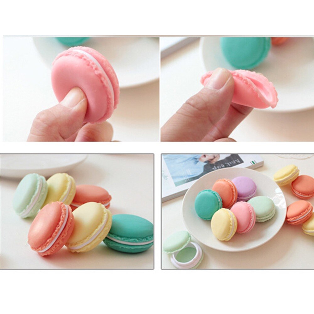 6pcs/lot Macaron Jewelry Box Cute Ring Pendant Bead Storage Box Tiny Jewelry Storage Resin Pill Case Organizer