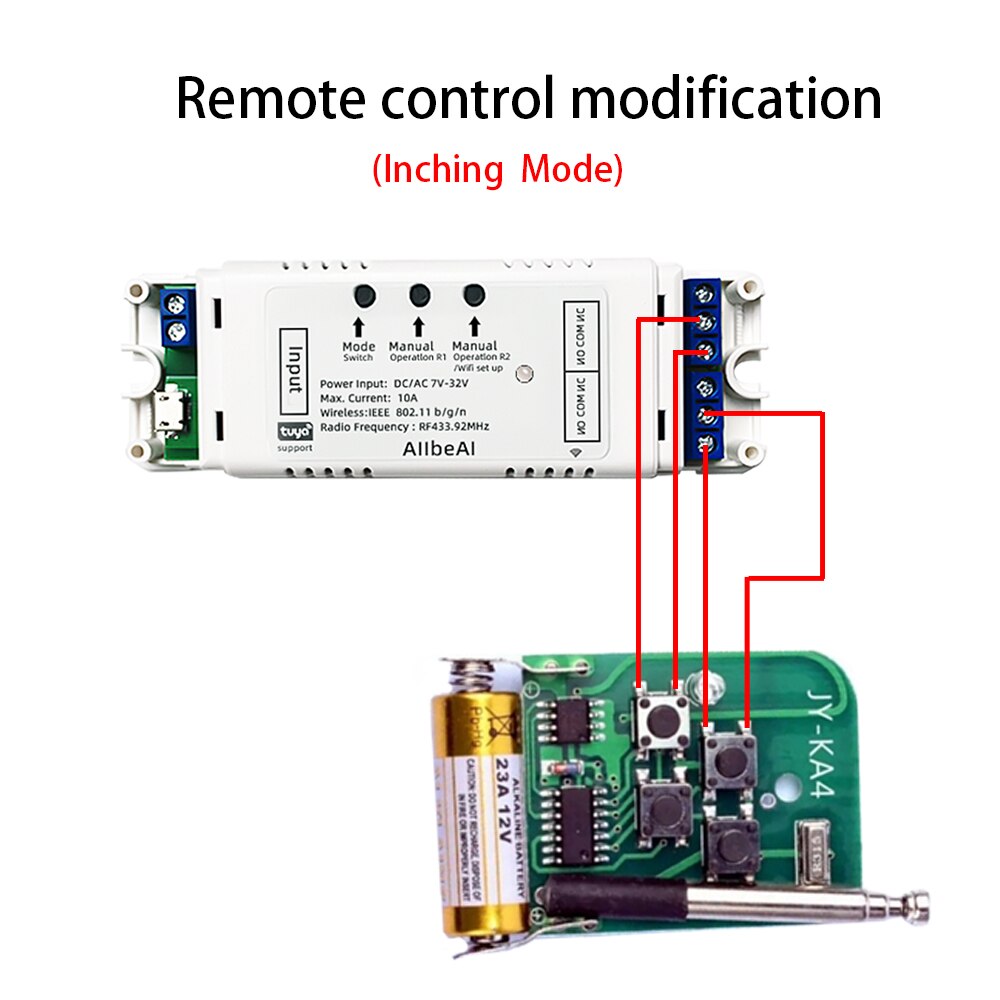 2CH Tuya Wireless Switch,WiFi Switch Module,Smart life APP,Remote Control,DIY Smart Home,2Gang Relay,work with Alexa Google Home