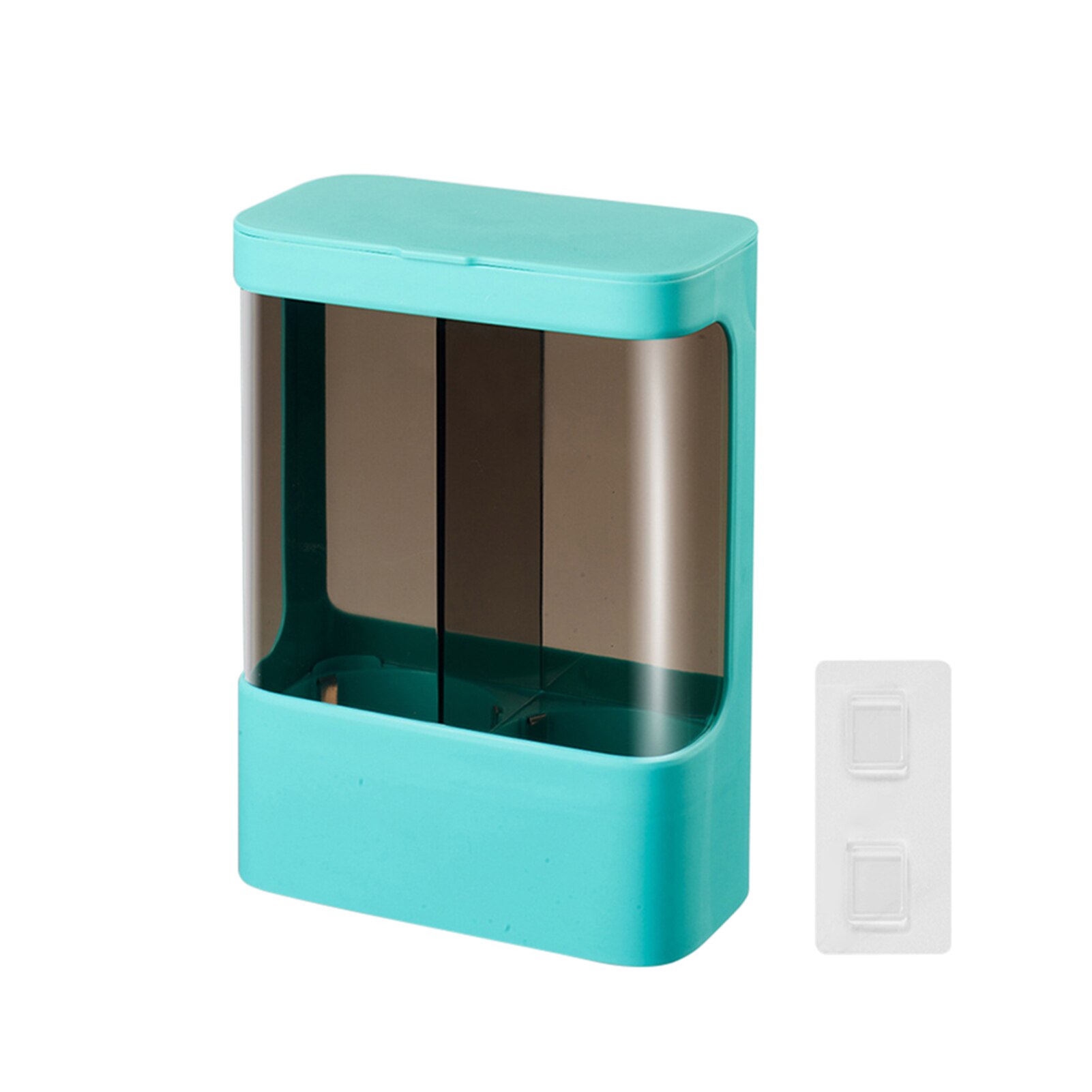 Wall Mounted Punch Free Pull Type Home Office Water Cooler Cup Dispenser Easy Install Kitchen Large Capacity Double Tube: green