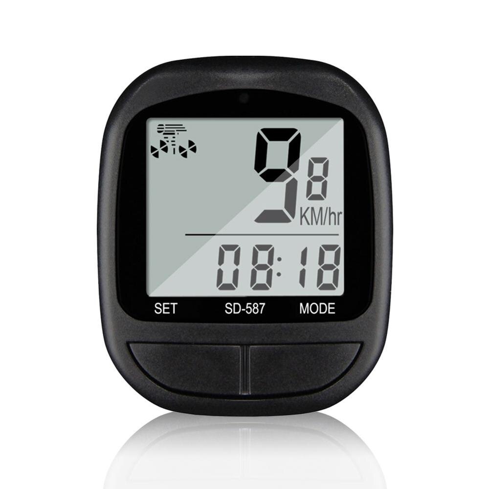 Waterproof Bicycle Odometer Wireless LCD Bicycle Computer Speedometer Black MTB Bike Bicycle Odometer Stopwatch