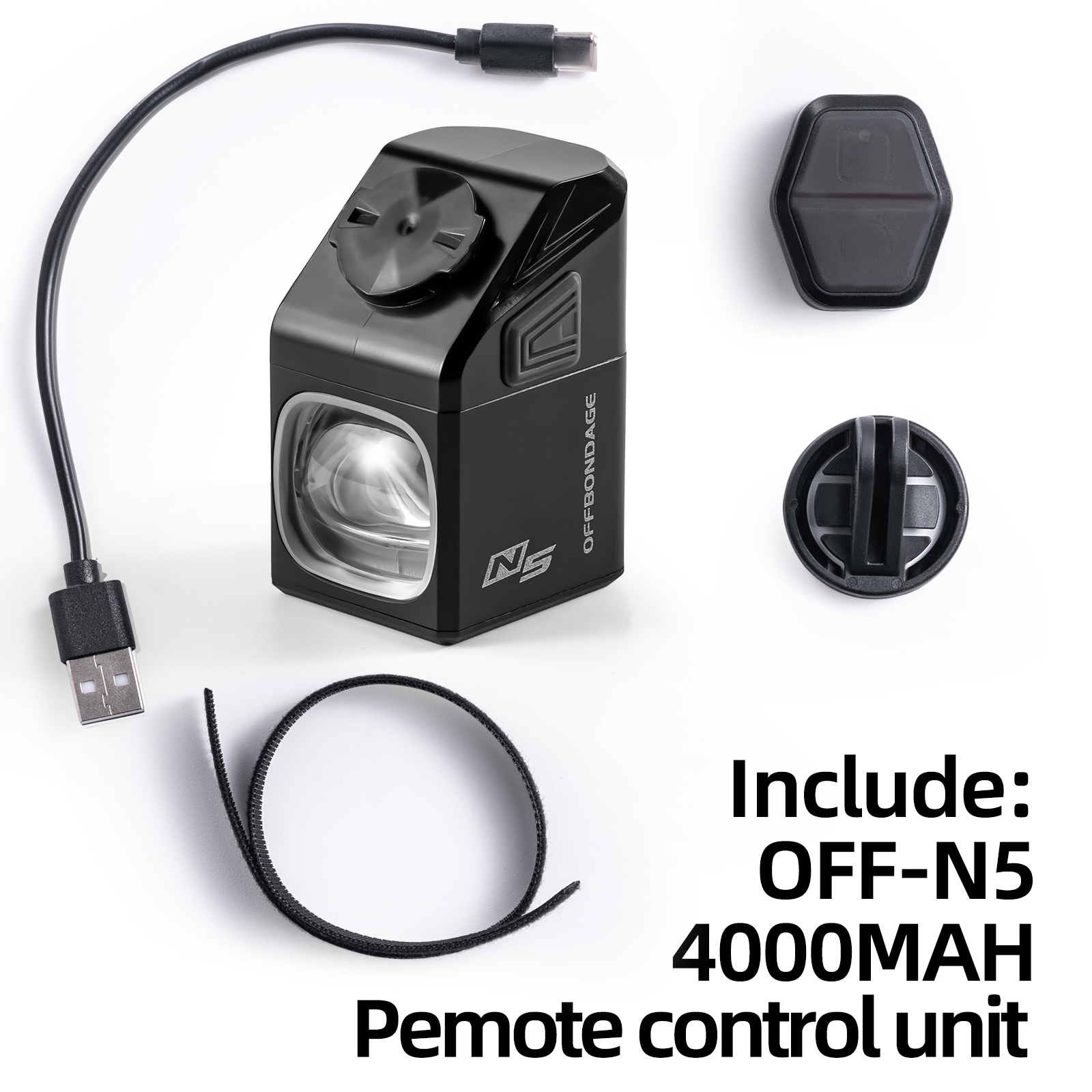 OFFBONDAGE Bicycle Light Front 1000Lumen Bike Light 4000mAh Flashlight USB Charging MTB Road Cycling Lamp Bicycle Accessories: Red