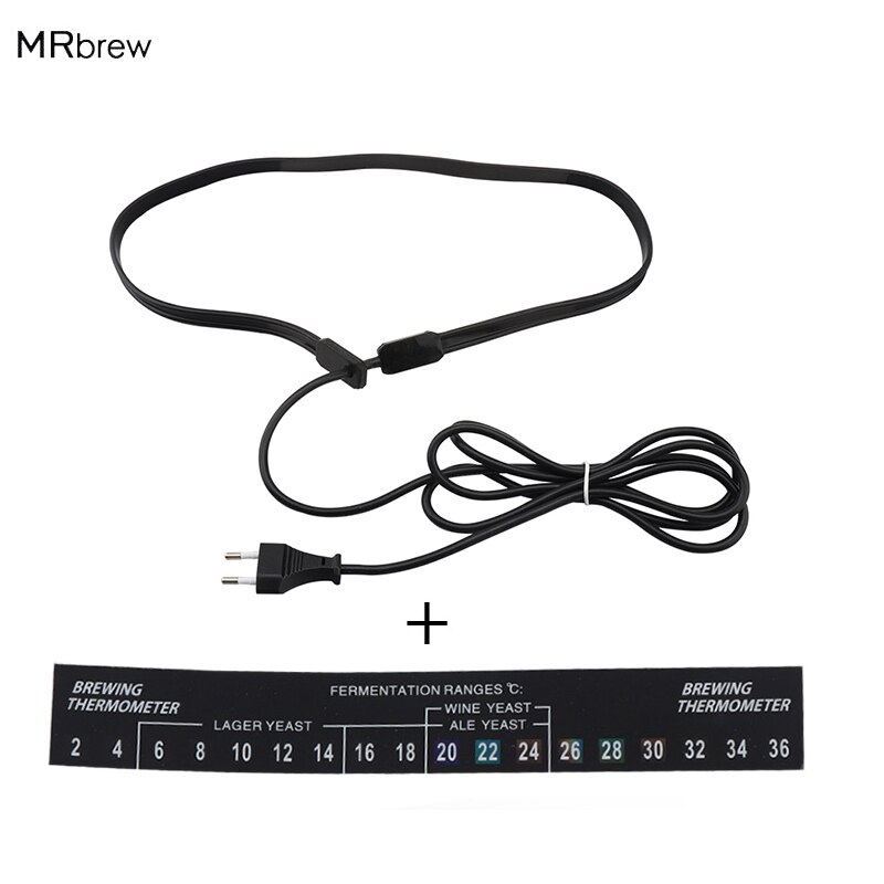 Fermentation Heating Belt For Homebrew Beer Wine Spirits, Plastic Brew Ferment Bucket EU Plug With Digital Stick Thermometer