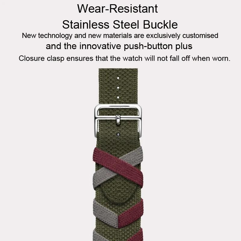 Bridon Strap for Apple Watch Series10 9 8 SE 7 6 Band 46mm 42mm 44mm 40mm 45mm 41mm 38mm Loop Nylon Bracelet IWatch Ultra 2 49mm