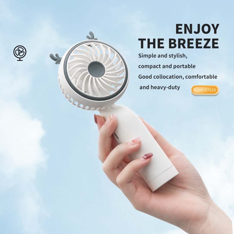 2022 Mini Portable Fan Cartoon Handheld Fan Portable Usb Charging Student Dormitory Cute Portable Mute