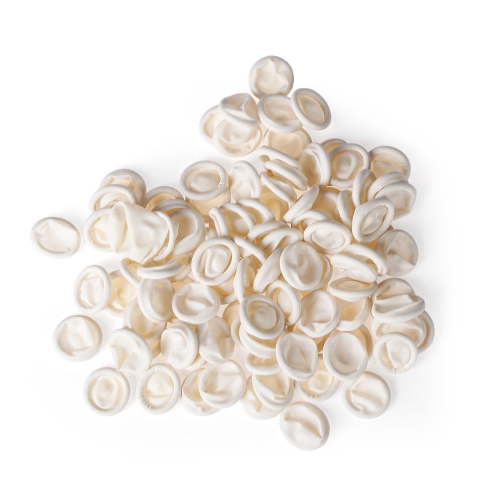 100 sztuk naturalny opuszek palca ochronne narzędzie robić zdobienia paznokci lateksowe rękawice ochronne osłona palca nakładki na palce rękawice gumowe: Default Title