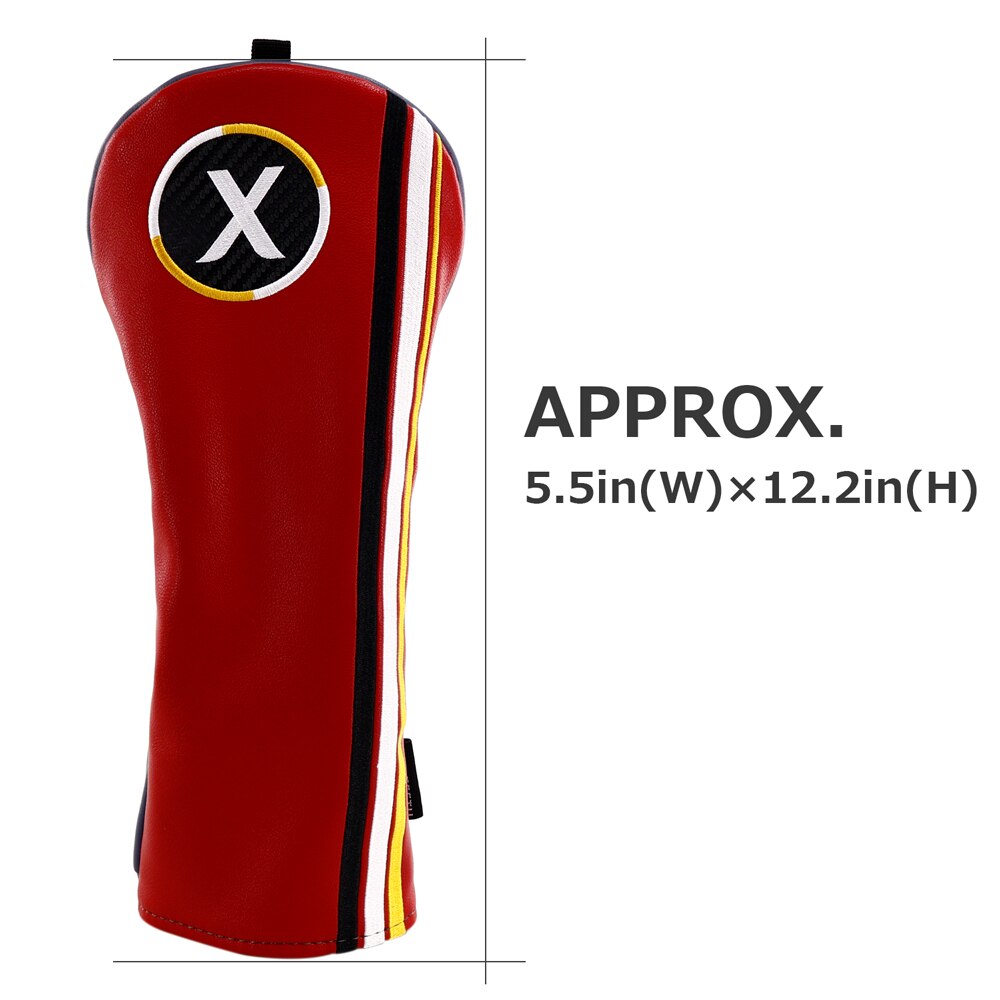 Kuljettaja väylä hybridi headcover golf kattaa mailat suojelija multi style: Punainen ja sininen x