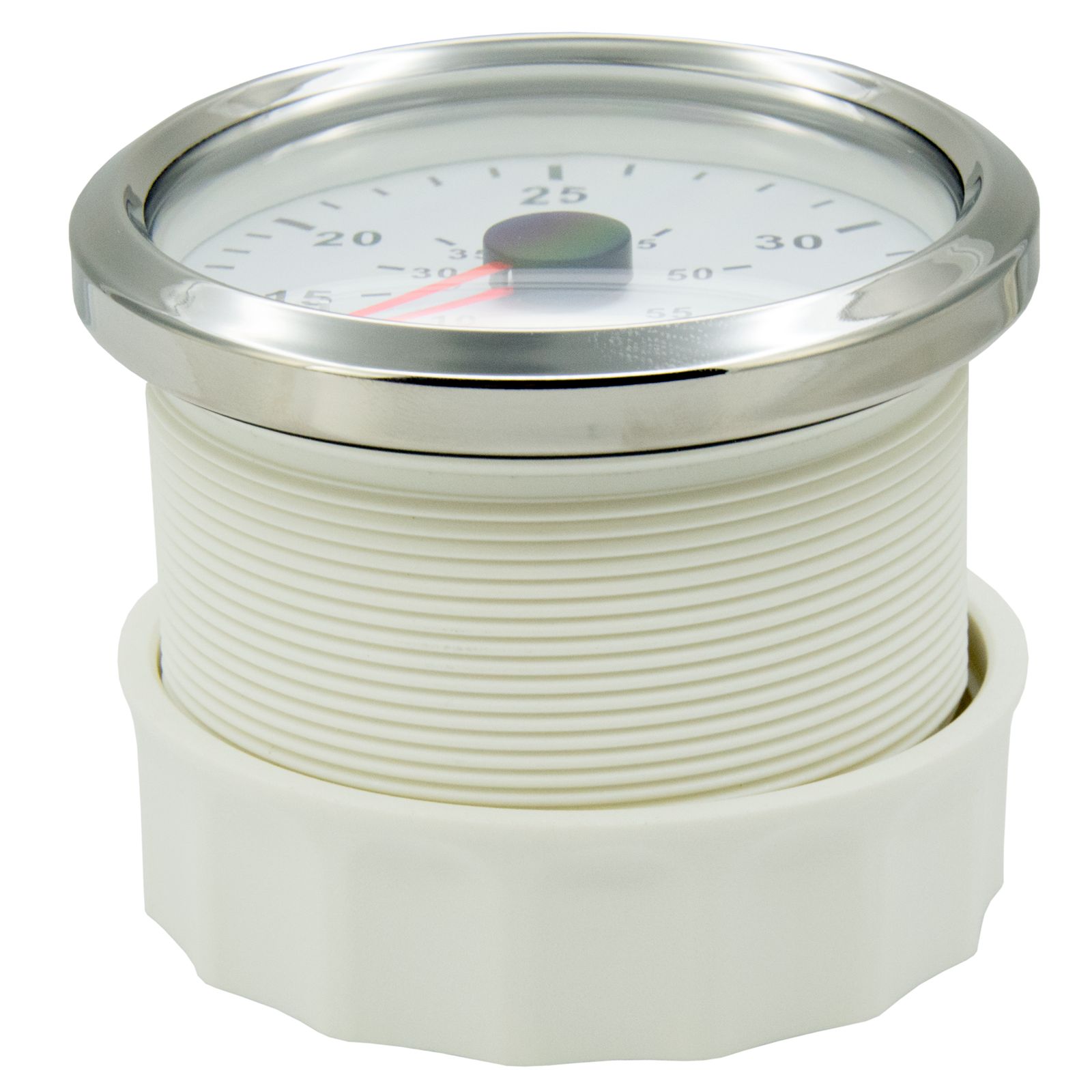 Kus båd speedometer gauge marine speed meter hvid ansigt 12v/24v 0-35 mph 85mm
