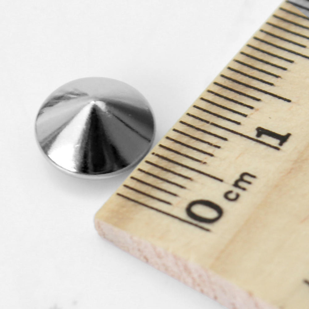 Tachuelas y pinchos decorativos de plata Punk Rock DIY, 10mm, para ropa, artesanía de cuero, decoración para zapatos y bolsos, 100 Uds.