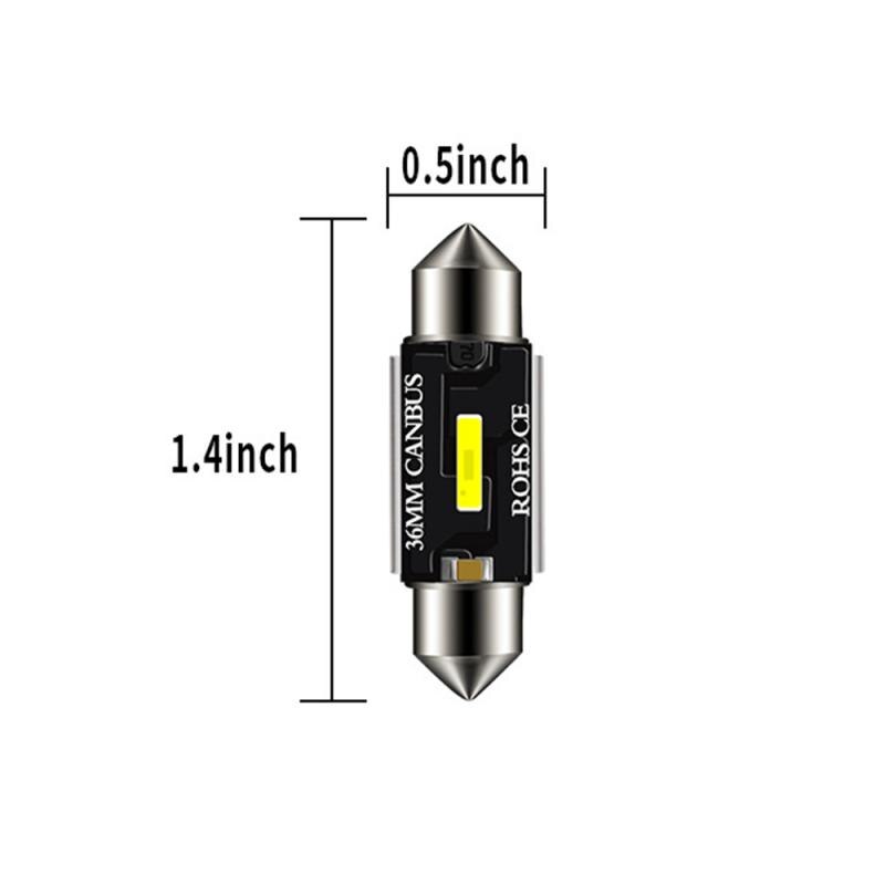 Bombilla de lectura Canbus superbrillante para coche, luz de lectura para Interior, sin errores, C5W, C10W, 31mm, 36mm, 39mm, 41mm, 1 ud.: 36MM