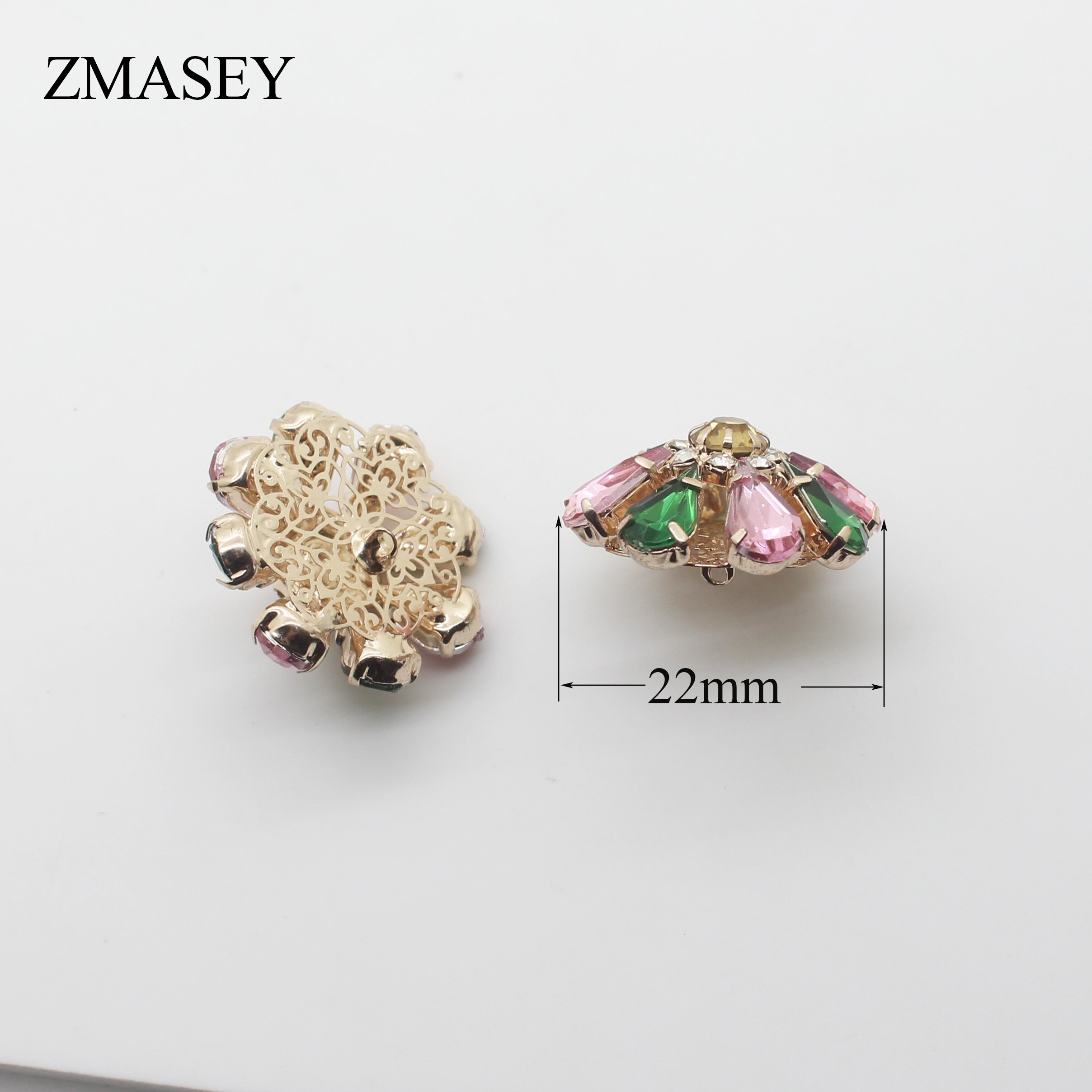 Mode Metalen Kleding Knoppen 5 Stks/set 22Mm Bloem-Vormige Naaien Handgemaakte Knoppen Diy Kleding Accessoires