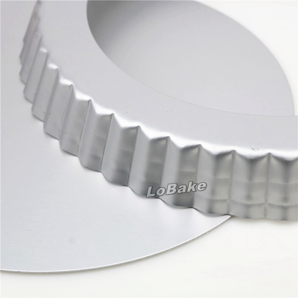 9.5 tum lös botten aluminium anodisering rund krysantemum vågig pajform pizza sten pannkaka cheesecake form disk gör det själv bageri