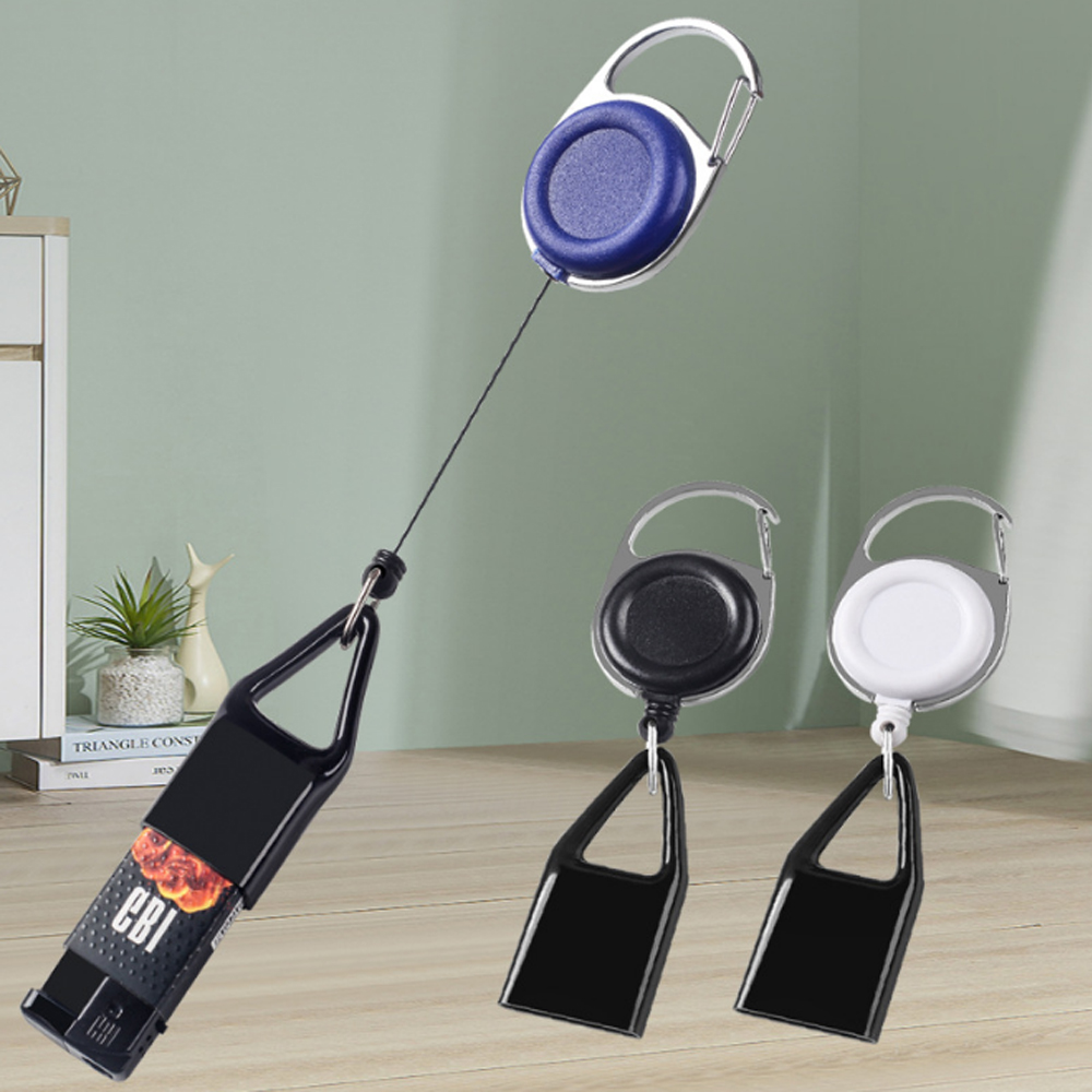 10PS Intrekbare sleutelhanger Aansteker te trekken gesp Sleutelhanger Outdoor Anti-verloren Anti-diefstal Draadkabel Gesp Snelle levering Groothandelaren