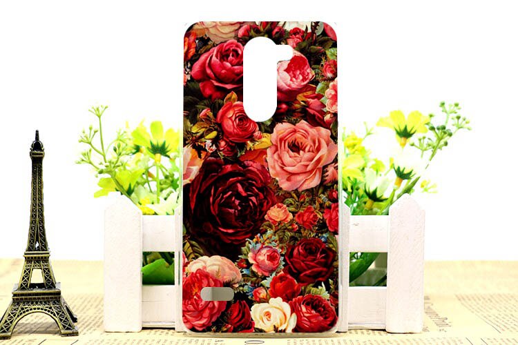 Cartoon schattige uv-print bloem uil tijger eiffeltoren hardcover hoesje voor lg ray  x190 5.5 inch hoesje op voorraad: C046