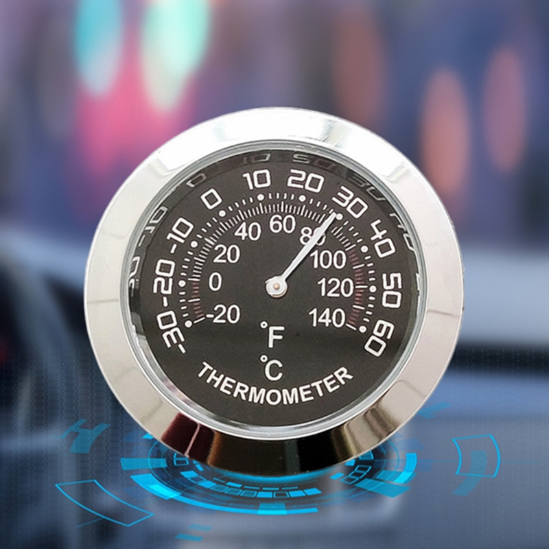 Mini Auto Dashboard Thermometer Mini Fahrzeug Thermometer Dekoration Runde Temperatur Gauge Feuchtigkeit Meter Auto Dekoration