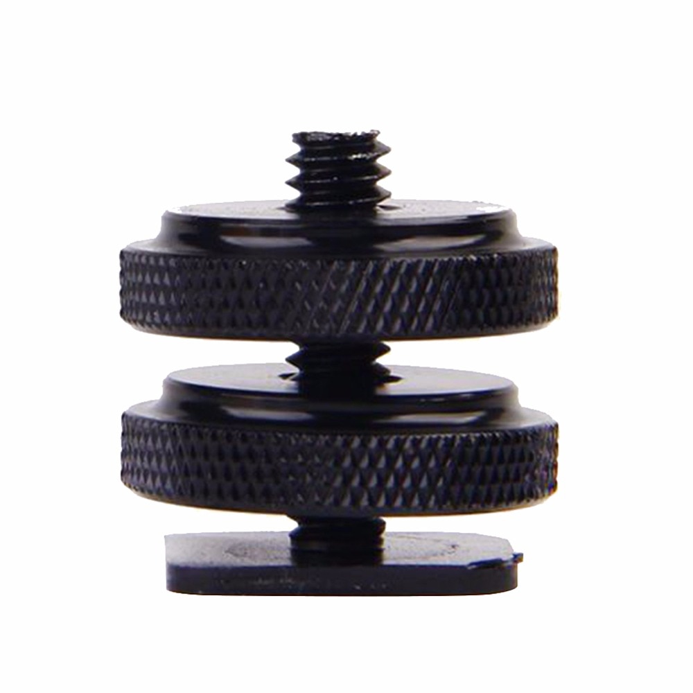 Professionele 1/4 "Dual Nuts Statiefring Schroef Flash Camera Shoe Adapter Statief & Accessoires VCZ49