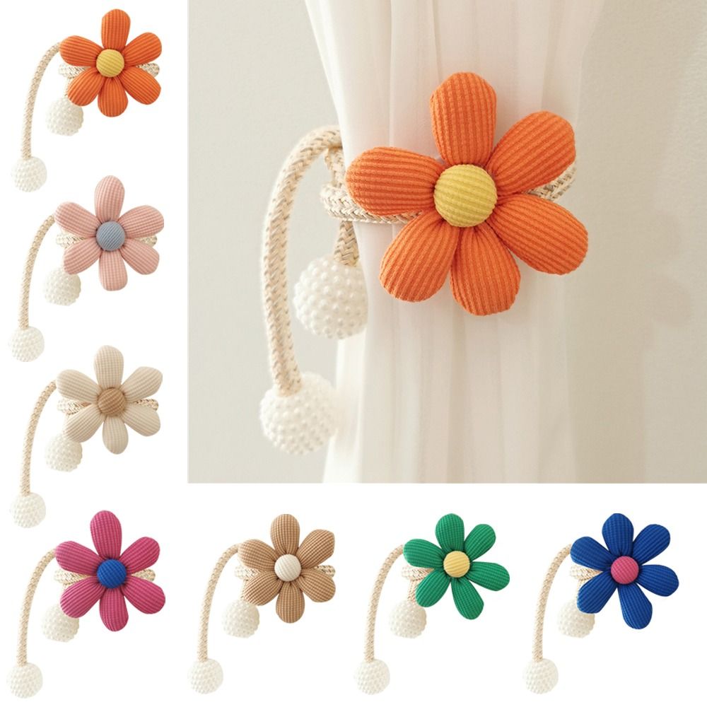 Embrasse magnétique en forme de fleur pour rideau, 1 pièce, joli support pour chambre d'enfant