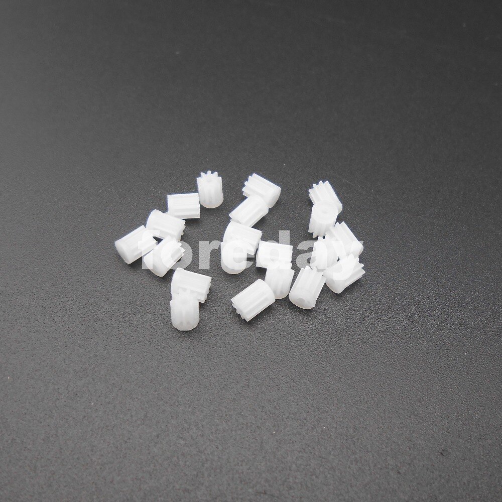 20 stks/partij 9T1A 0.3 M 9 Tanden Plastic Tandwiel 0.3 Modulus T = 9 Pinion Diafragma: 1mm DIY Model 1A 9 T 3 MM X 4 MM Voor X5C/X5A/X5 * FD221