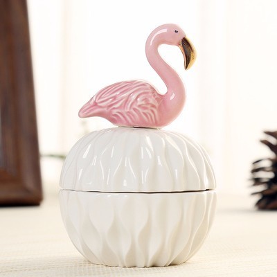 Rosa geometriske dyr keramiske smykkeskrin giftering smykkeboks med krystallholder øredobber smykkeoppbevaringsboks håndverk: En