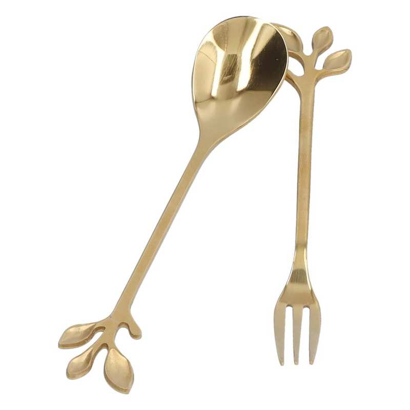 Roestvrij Staal Vork Lepel Blad Spork Polijsten Servies Menglepel Koffie Suiker Desert Lepel Thuis Keuken Benodigdheden