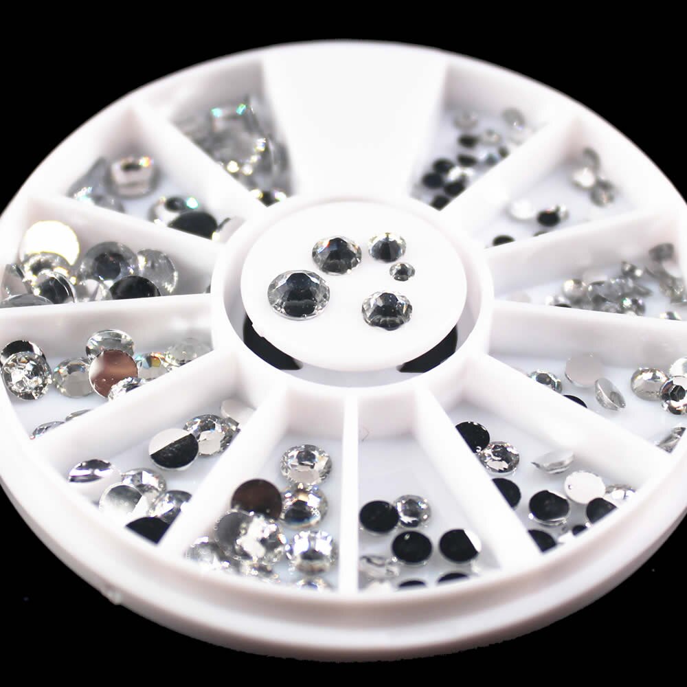 1 pièces délicat ornement ongles strass 2mm acrylique Nail Art strass décoration pour UV Gel téléphone portable bricolage ongles NR66: 10