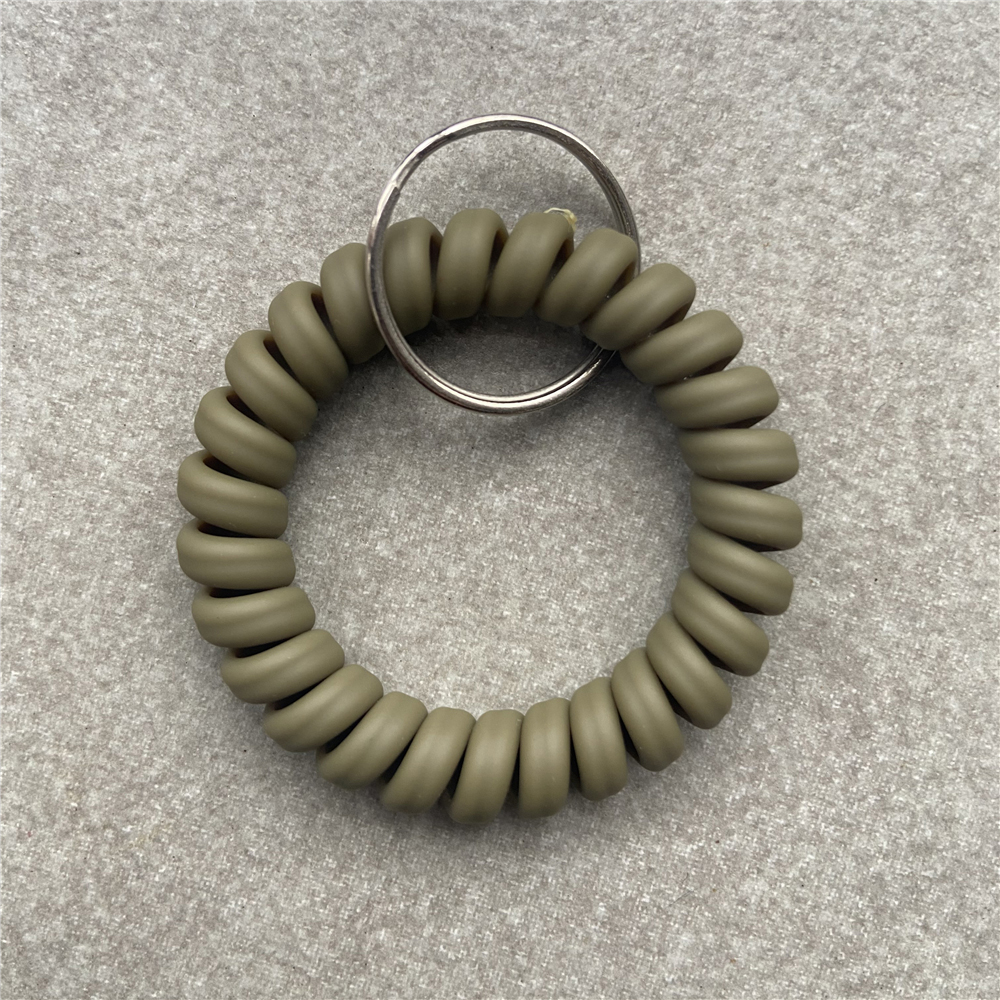 Pulsera elástica, llavero con resorte, pulsera en espiral Flexible, soporte para llaves para gimnasio, piscina, tarjeta de identificación, deportes