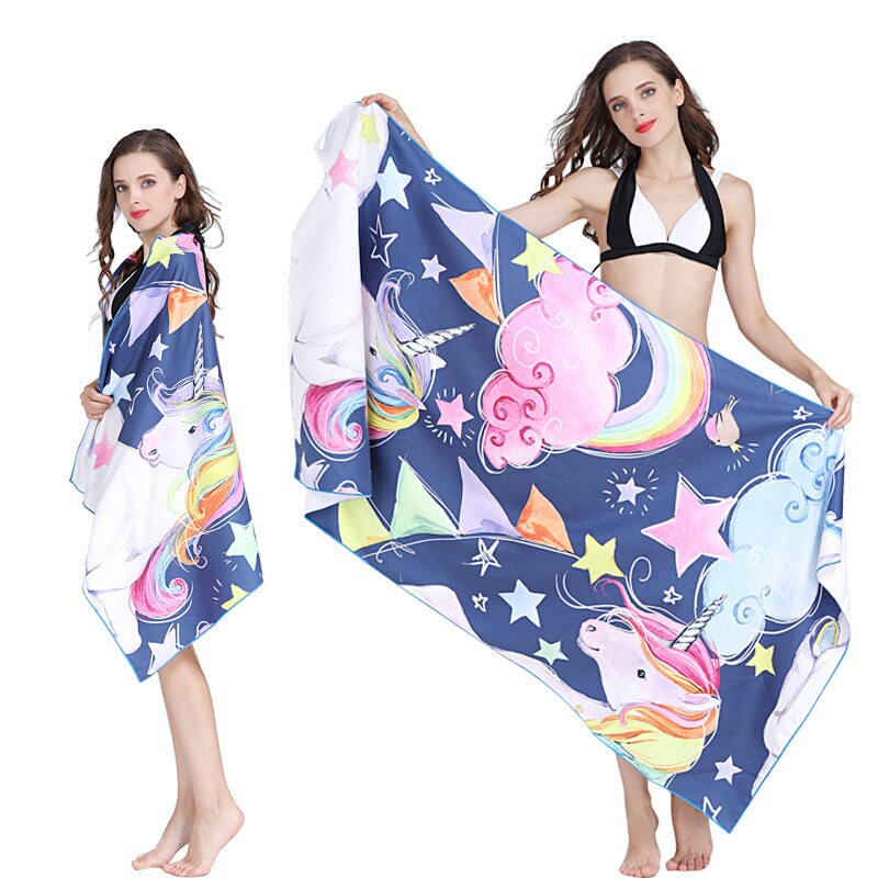 Unicorn snabbtorkande dam sport handduk mamma för män, strandhandduk, brudtärna, badlakan, poolhandduk