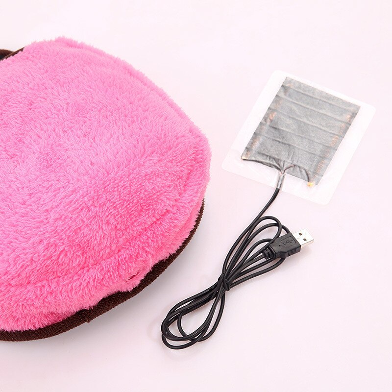 Tapis de souris chauffant USB 5V, en tissu doux en peluche pour ordinateur portable, chauffant pour femmes, de bureau, tapis d&#39;hiver, directe