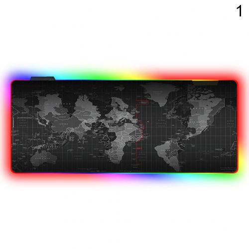 Luminous RGB LED Lights Desktop Gaming Mouse Pad Cushion Computer Accessory: 30cmx80cm-1