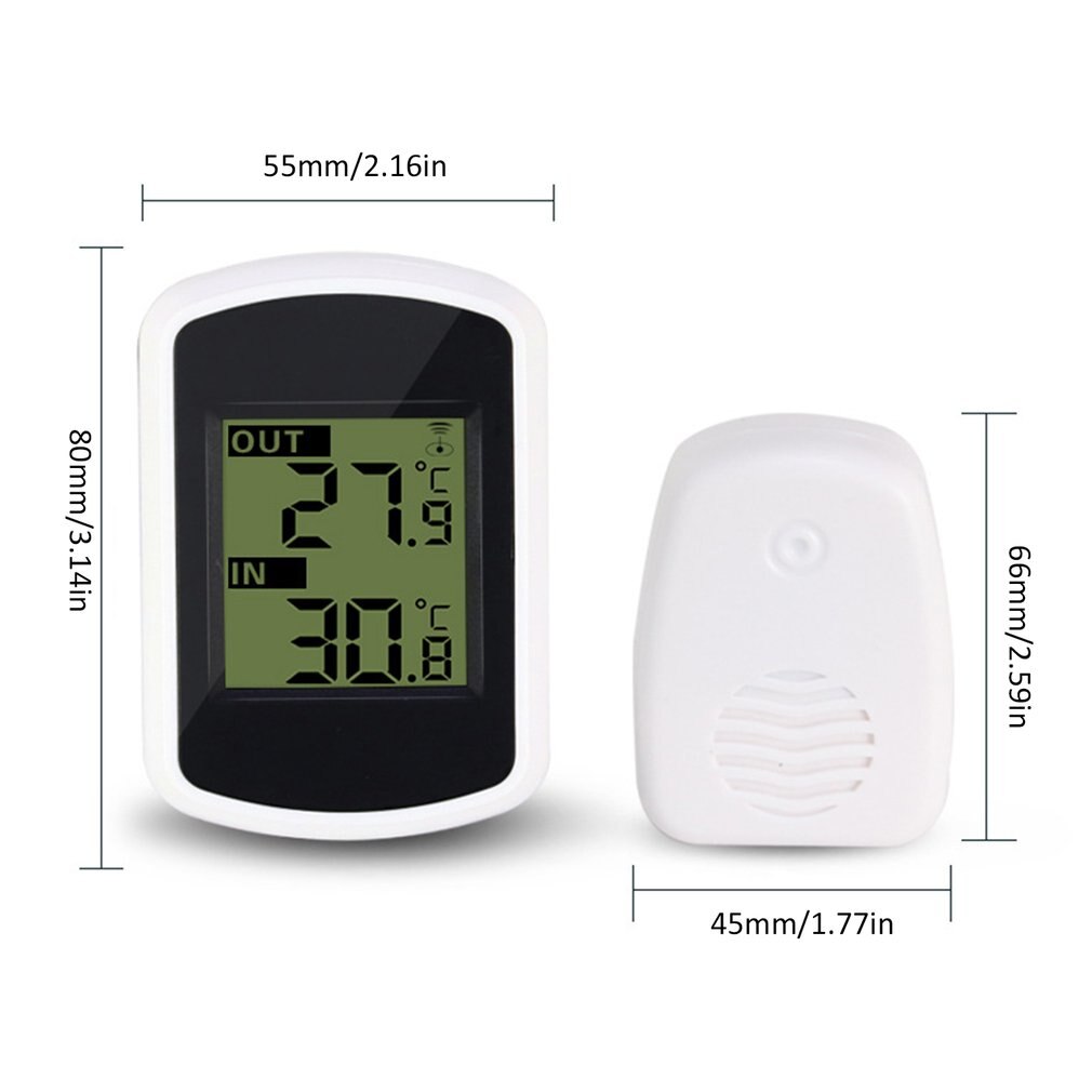 Digital LCD Thermometer Indoor Outdoor Wireless Temperature Meter Sensor Temperature Measurement Ambient Weather Tester LESHP