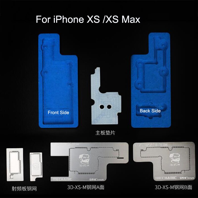 MECHANIC 3D BGA Reballing Stencil Kit Welding Template Intermediate Layer Steel Mesh Planted Tin Platform For IP X/XS/XS MAX: for xs xsmax