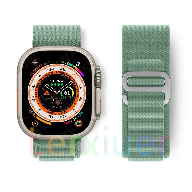 Bracelet de montre pour apple montre Ultra 2 bande 49mm 45mm 44mm 40mm 41mm 38 bracelet alpin Nylon série iwatch 6 7 8 9 se 44mm