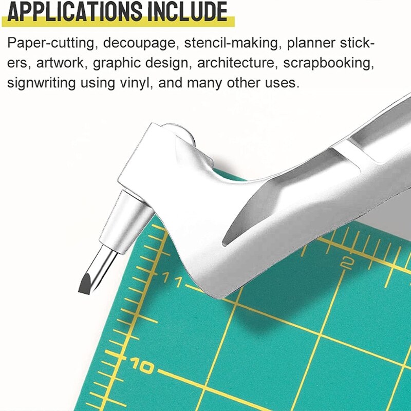 1 Set Craft Cutting Tools Stainless Steel Craft Knives with 360-degree Rotating Blade Art Cutter for Crafts Hobby Scrapbooking S