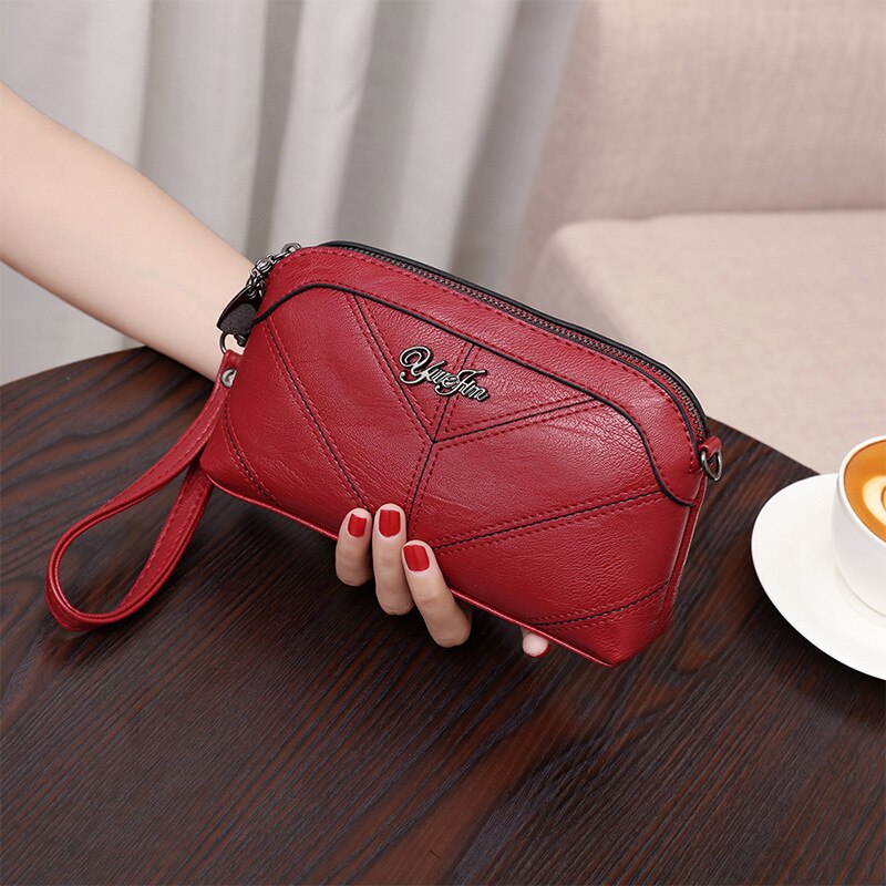 Vrouwen Tas Eenvoudige En Royale Pu Single-Schouder Cross-Body Bag Veelzijdige Boekentassen: 2 b bordeaux